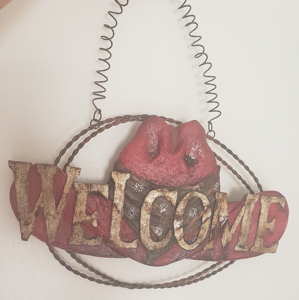 Cowboy Hat Welcome Sign